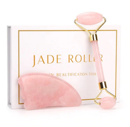 Rose Quartz Jade Roller & Gua Sha Gift Set - Kenzul Atlas